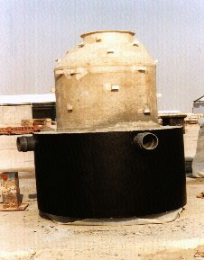 GRP Collection Sump with concrete anti-floatation collar