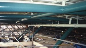 Vacuum Ring Main suspended from roof structure