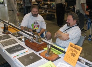 Alan (Right) shows his engine at the 2004 Men, Metal and Machines show in Visalia.